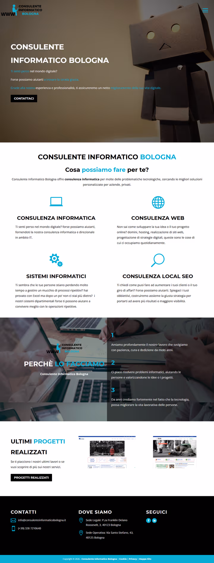 La home del sito di Consulente Informatico Bologna